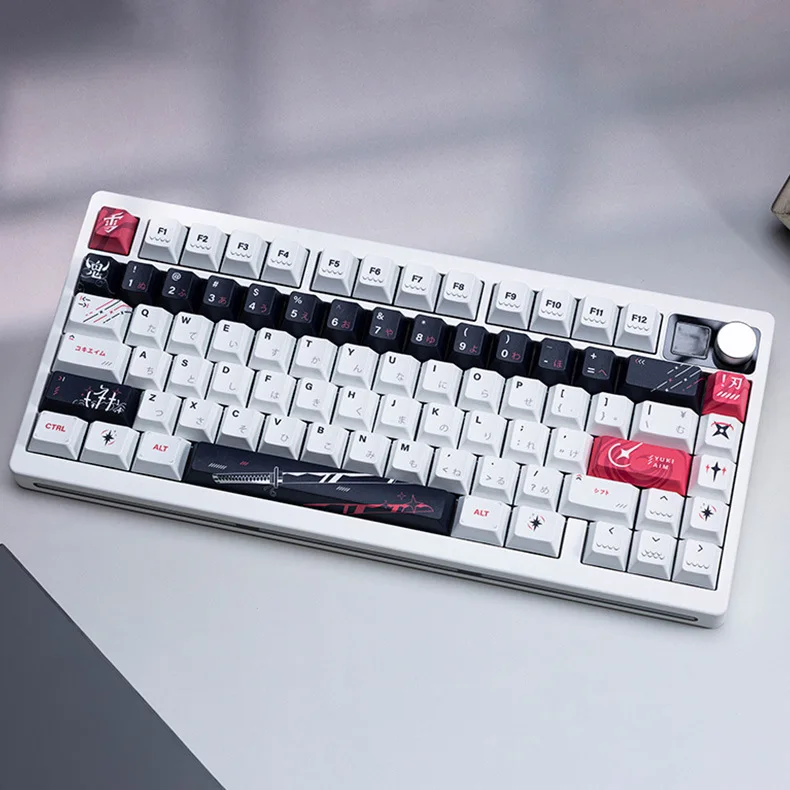 New Yuki Aim Japanese Anime Keycaps Cherry Profile PBT Dye‑Sub Custom Key Caps for 68 75 87 98 100 Cherry MX Mechanical Keyboard view 5