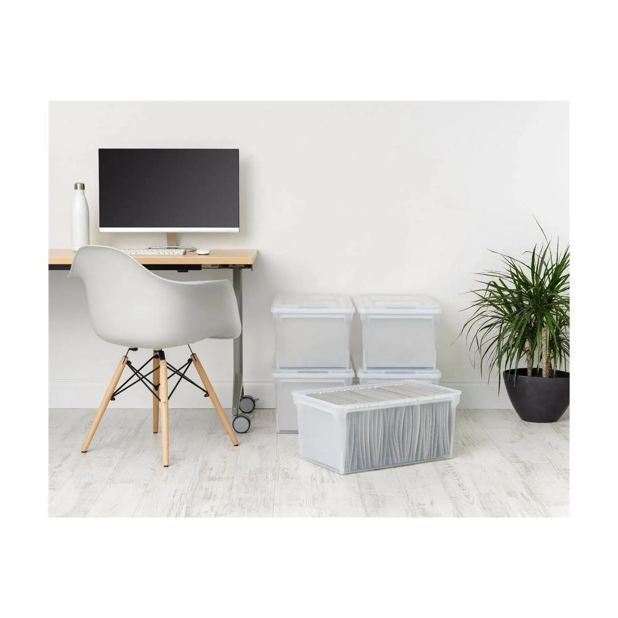 

IRIS Storage box, for hanging files for Letter A Size (8.5 in x 11 in) - 11 gal - clear