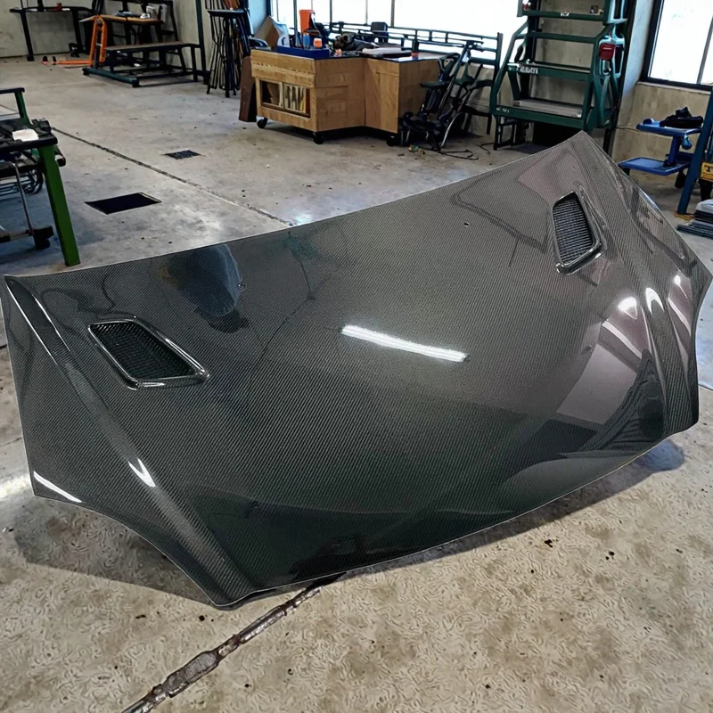 High Quality MG Style Carbon Fiber Front Engine Bonnet Hood Fit Ep3 2001-2005 Auto Exterior Modification Accessories
