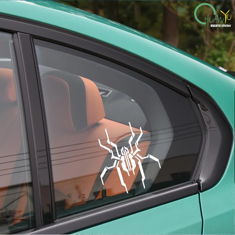 Hollow car sticker, electronic spider, cyber, luminous fluorescent color-changing rear windshield hood, personalized car sticker