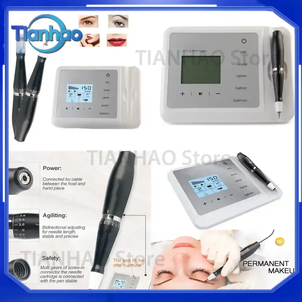 for 50W Eye Brow Lip Rotary Pen Permanent Makeup Tattoo Machine MTS PMU System with V9 Tattoo Needle