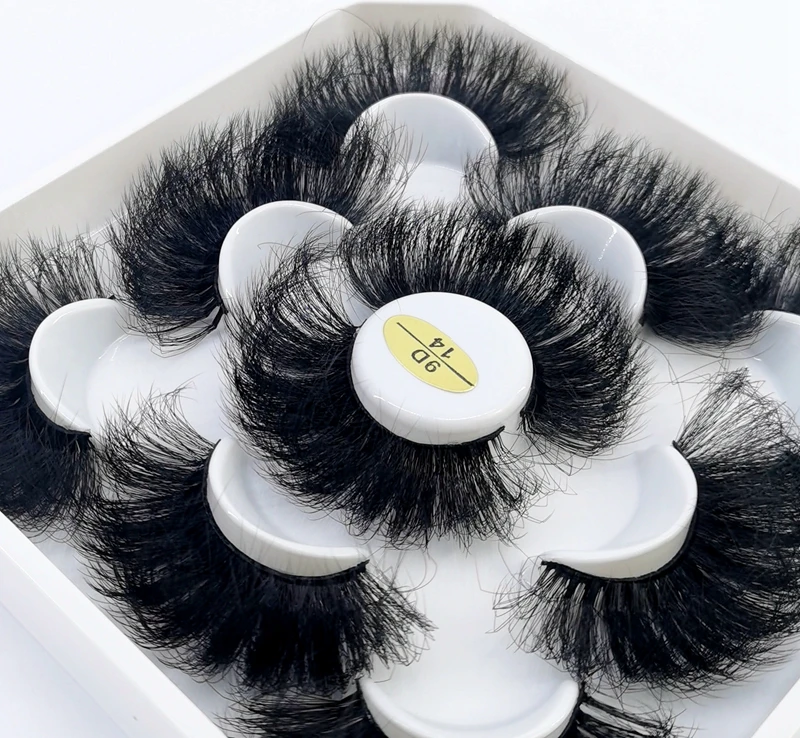 HBZGTLAD Neue 5 Paar 25 mm 3D-Nerzwimpern, künstliche Nerzwimpern, dünne, dicke, natürliche Vollstreifenwimpern – Detail 37