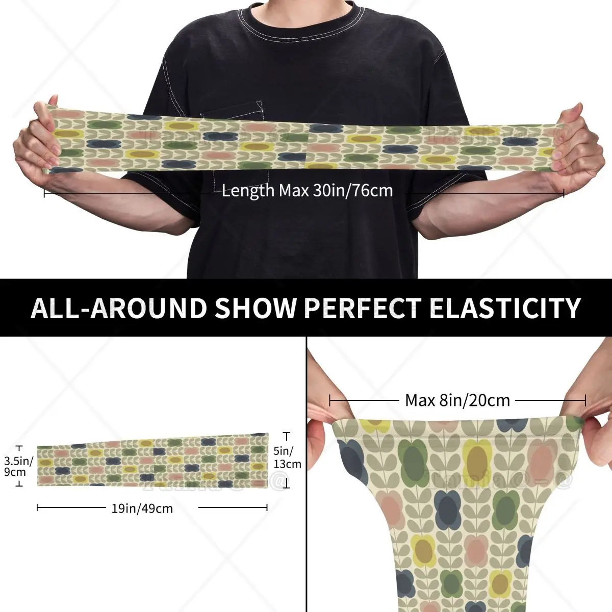 Personalizzato personalizzato Orla Kiely Summer Flower Stem Protezione solare UV Manicotti Sport atletici Modello scandinavo Tattoo Cover Up