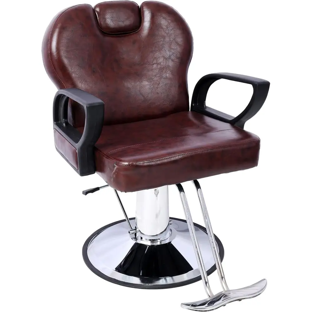 Sedia da styling idraulica girevole per carichi pesanti: 360 °   Rotazione e 135 °   Recline per salone e barbiere