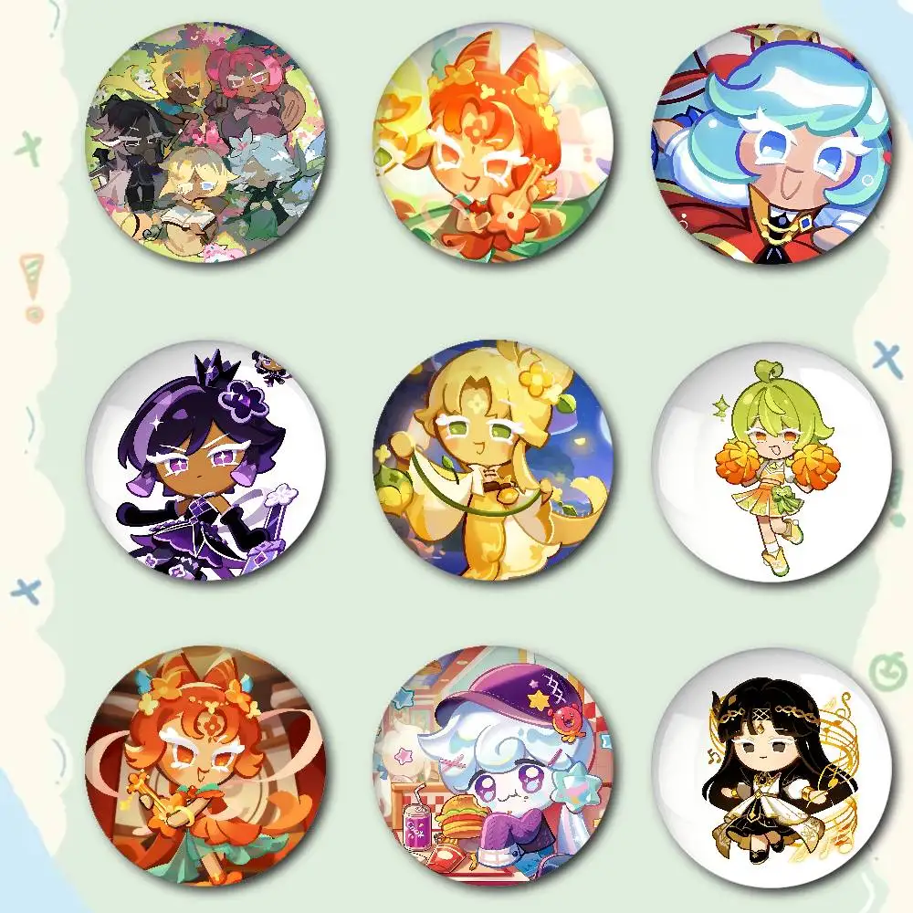 Game C-Cookie Run K-Kingdom Badges Fashion New Hip Hop Versatile Round Metal Badge Cartoon Pin Gift Wholesale
