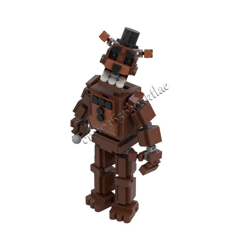 398 pièces de la série de personnages de jeu populaires, ours festif Bot MOC, blocs de construction modulaires personnalisables, briques simples, jouet d'assemblage DIY, cadeau