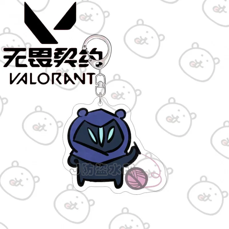 حار لعبة Valorant سلسلة مفاتيح مصنوعة من الأكريليك أرقام Llaveros الكرتون تأثيري مفتاح سلسلة شارة قلادة مجوهرات اكسسوارات هدايا تأثيري #3