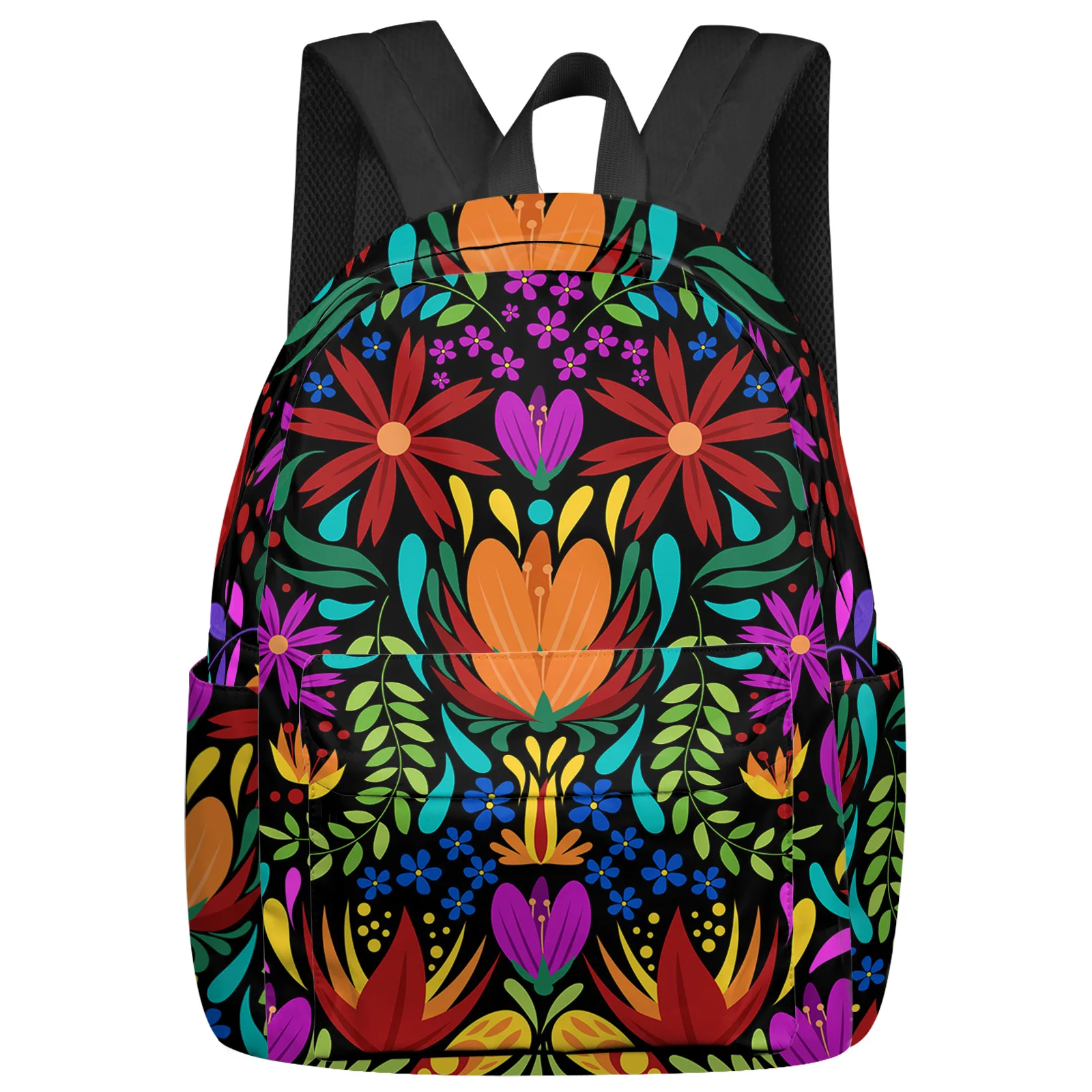 

Colorful Mexico Abstract Flower Feminina Backpacks Teenagers Student School Bags Laptop Backpack Men Women Female Travel Mochila