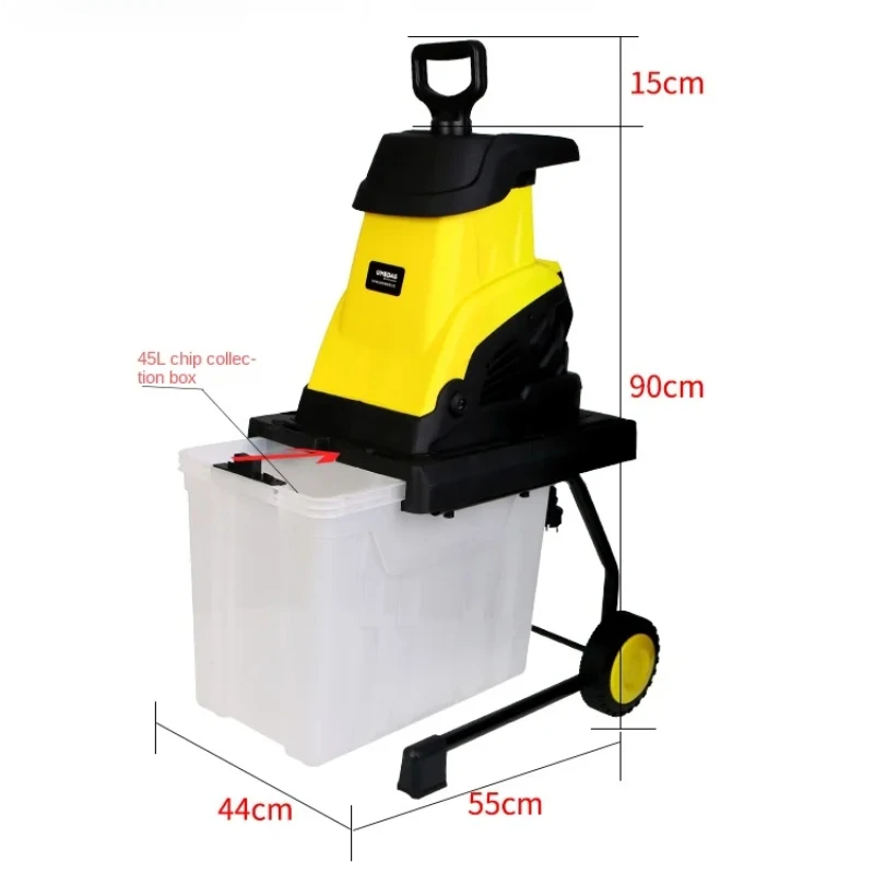 

TLL Electric Tree Branch Chipper Orchard Forest Twig Crusher Wood Chipper Leaves Trees