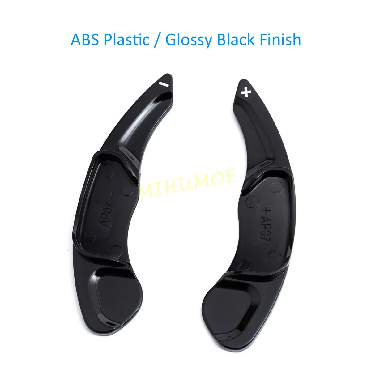 For Lincoln MKC MKZ MKX Ford Mondeo Fusion Edge Steering Wheel Shift Paddle Extension Stickers Accessories Glossy Black ABS