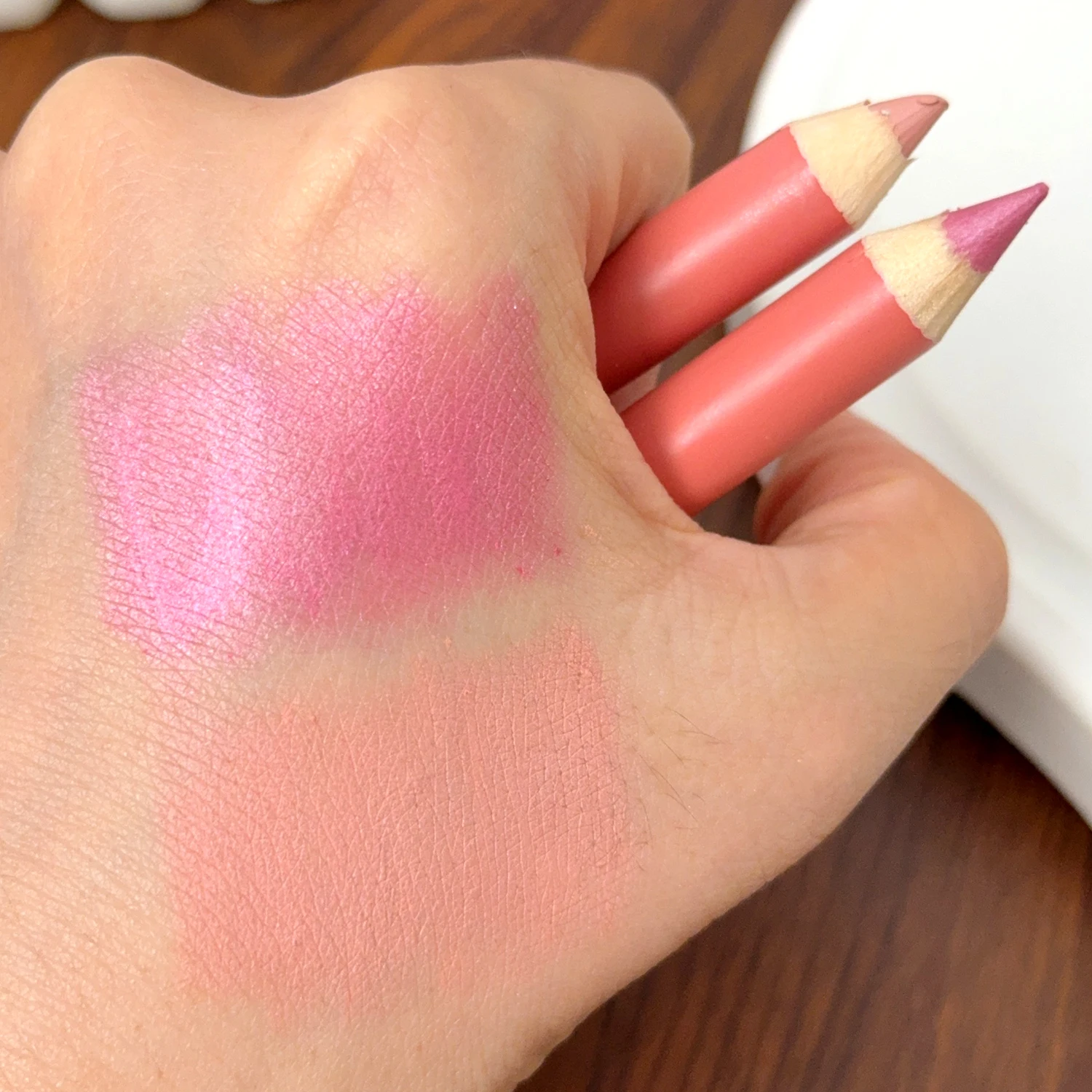 Dauerhafte rosa nackte Rouge-Creme, Doppelkopf, mattierter Rouge-Stift, Gesichtsaufhellung, natürlicher Umriss, Sculpt-Stick, Gel-Make-up-Kosmetik