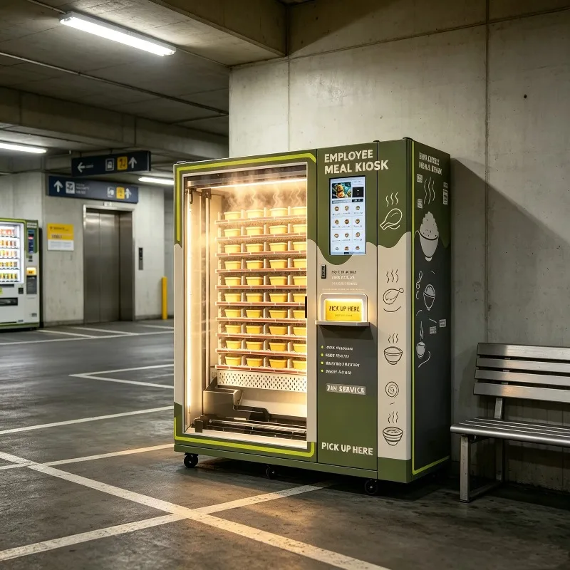 Self‑Service Hot Meal Vending Machine Microwave Heated Bento Lunch Box Sandwich Fast Food Vending Machine For Mall