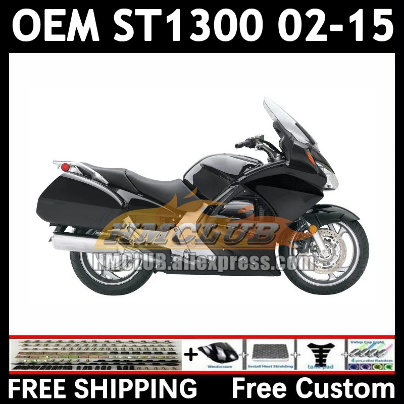 Glossy Black STX1300 For HONDA Pan European ST1300 88No.1 ST-1300 ST 1300 02 03 04 05 06 07 08 09 2010 2011 2012 2015 Fairings