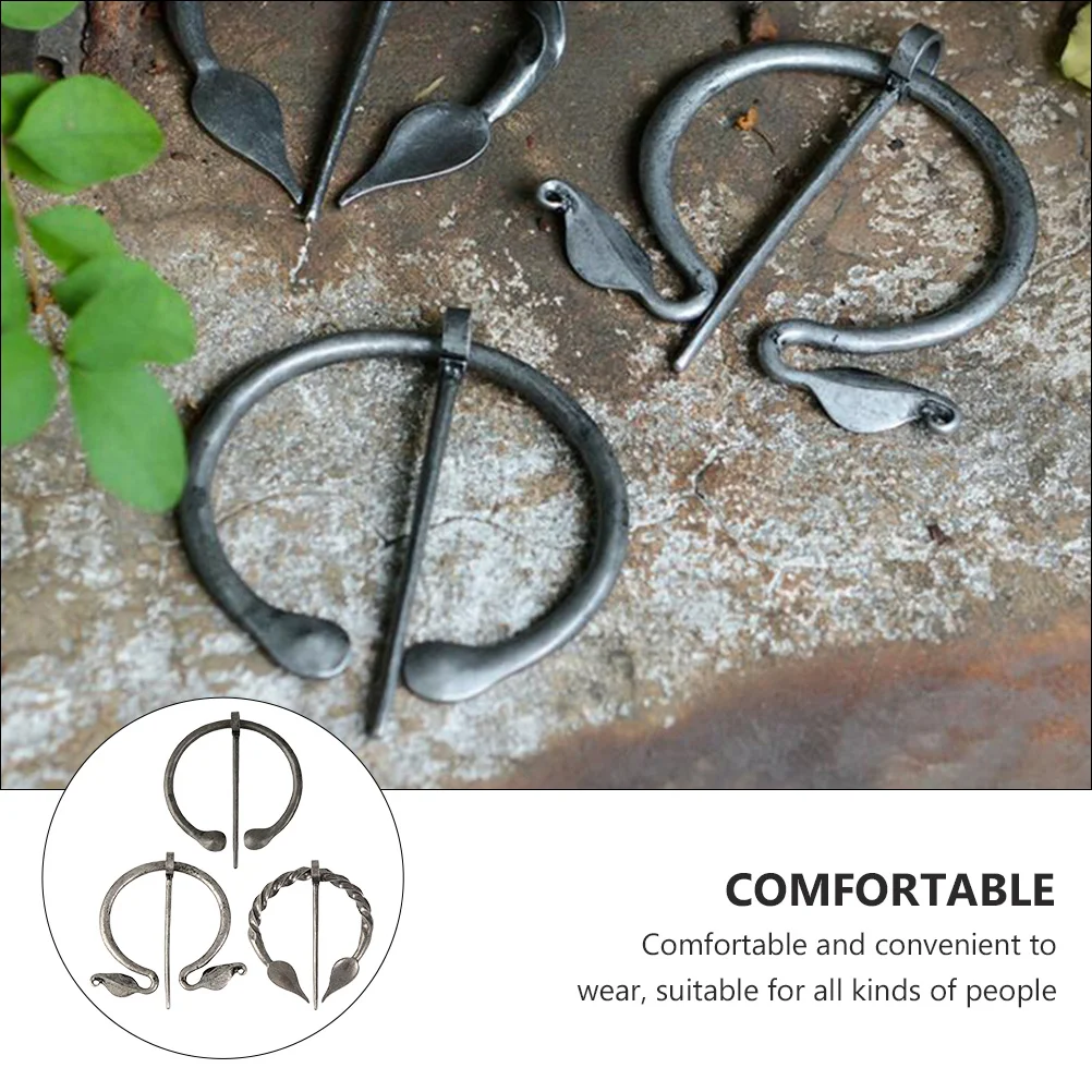 

3pcs Vintage Brooches Alloy Jewelry Accessories Retro Collar Pins Shirt Decorations Women Girls Elegant Fashion