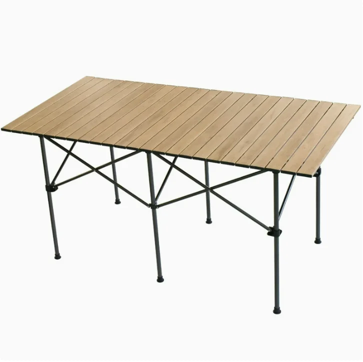 Folding Portable Table Picnic Table Lightweight Aluminum Roll up Tables for Outdoor Camping Beach