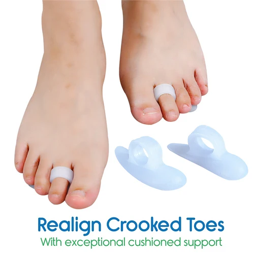 Imagen 2 del producto Pexmen 2/4 Uds Gel martillo enderezador de dedos martillo Corrector de dedos para rizar curvado torcido Clubbed garra doblada y mazo dedo del pie