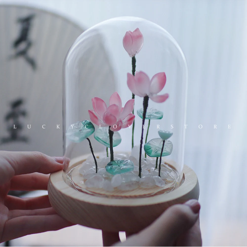 Lotus Nightlight Handmade DIY Materials Zen Desktop Decor Atmosphere Lights Holiday Birthday Gifts Friends Family