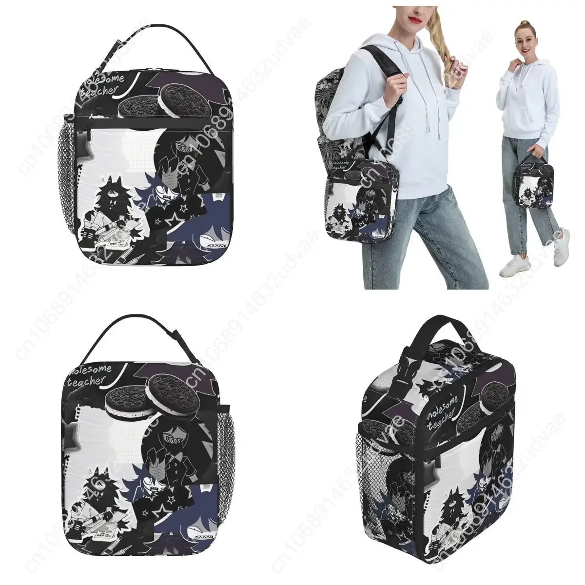 Miss Circle Thermal Insulated Lunch Bag for School Fundamental Paper Education Reusable Food Bag Cooler Thermal Lunch Boxes