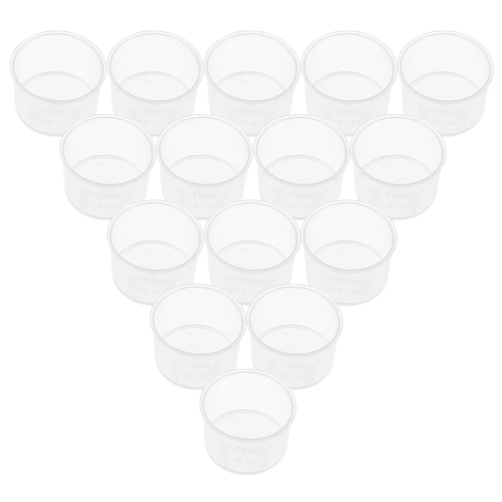 200 قطعة كوب قياس بلاستيكي 10 مللي واضح Bpa الحرة مانعة للتسرب للمطبخ الخبز صلصة الحليب مطعم بار الطرف