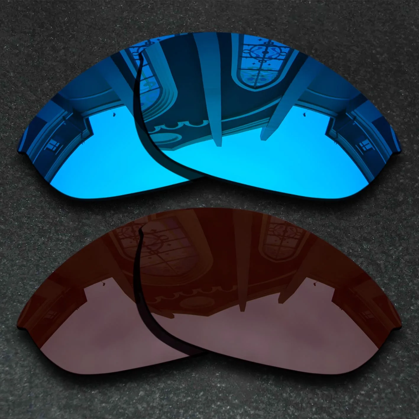 

Sky Blue&Bronze Brown Sunglasses Polarized Replacement Lenses for Oakley Half Jacket