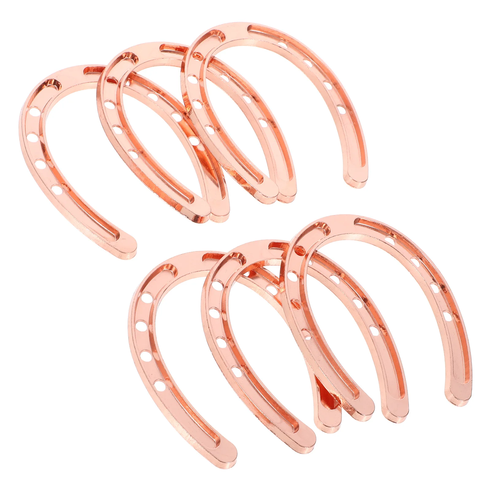 

6Pcs Luck Horseshoe Ornaments Metal Hanging Decor Vintage Style Zinc Alloy Pendants for Holiday Home Wedding Party Decoration