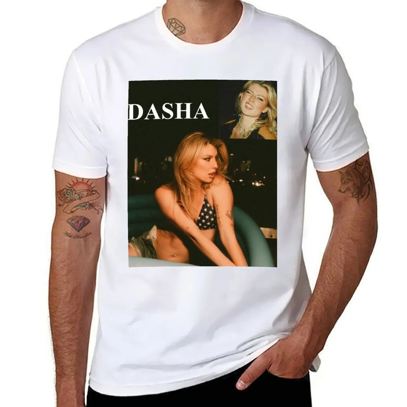 

DASHA T-Shirt man t shirts graphic t shirts for man pack white man t shirt heavy cotton T-Shirt
