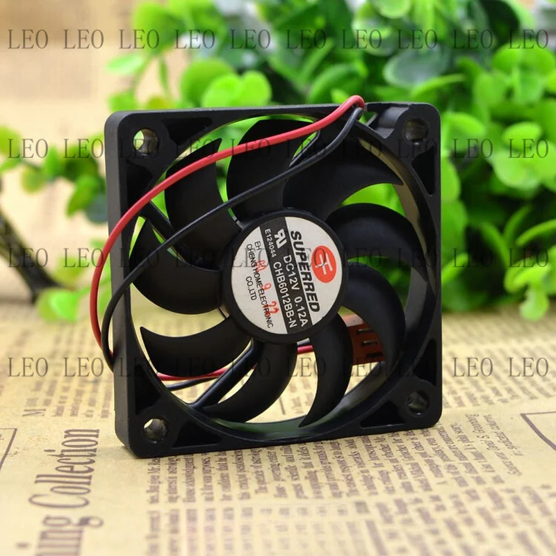 MY For SUPERRED Fan CHB6012BB-N DC 12V 0.12A 2 Wire 60*60*10MM