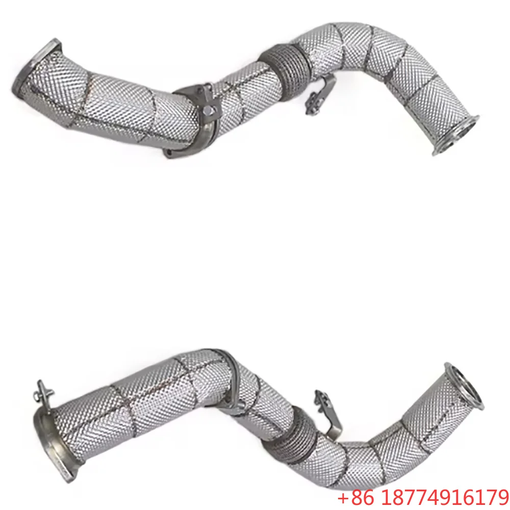 

Factory Heat Shield Downpipe Exhaust System for X5M/X6M F95/F96 4.4TT LCI 2020-- Stainless Steel Free Flow Pipe