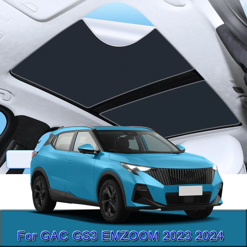 

For GAC GS3 EMZOOM 2023 2024 Car Electrostatic Adsorption Sunroof Sunshade Heat Insulation Skylight Sticker Auto Accessories