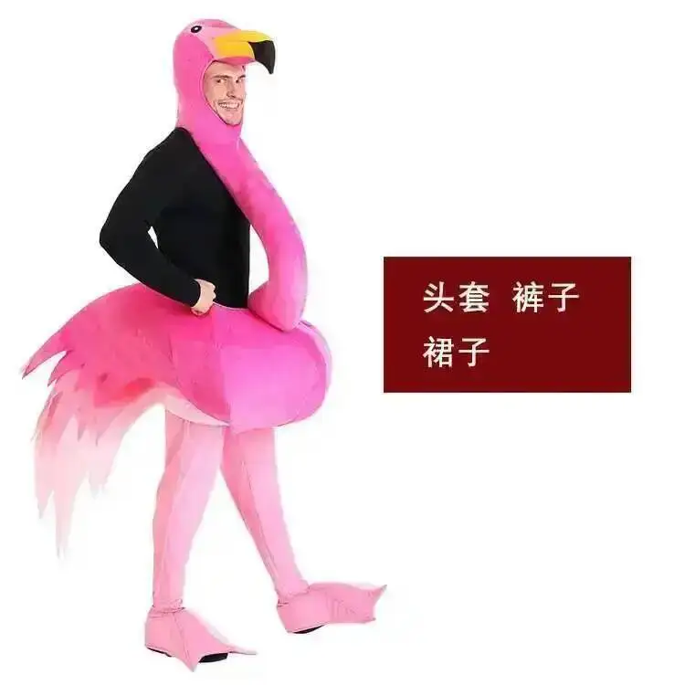 Birds Day And Animals Halloween Stage Performance Fairy Tale Performance Adult Flamingo Costume