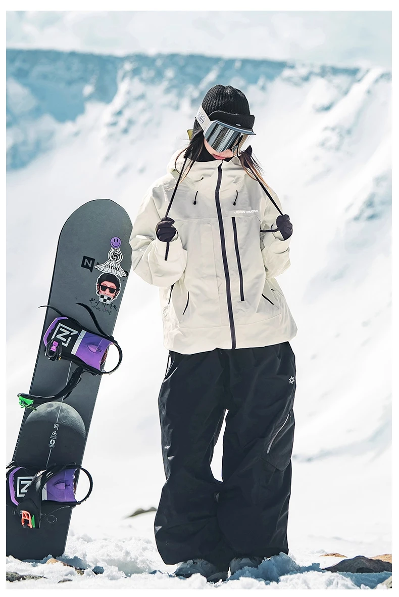 John Snow 2026 Unisex Snowboardjacke im Amerikanischen Stil Professionelle Wasserdichte Winddichte Thermische Winter-Skijacke für Männer & Frauen – Detail 13