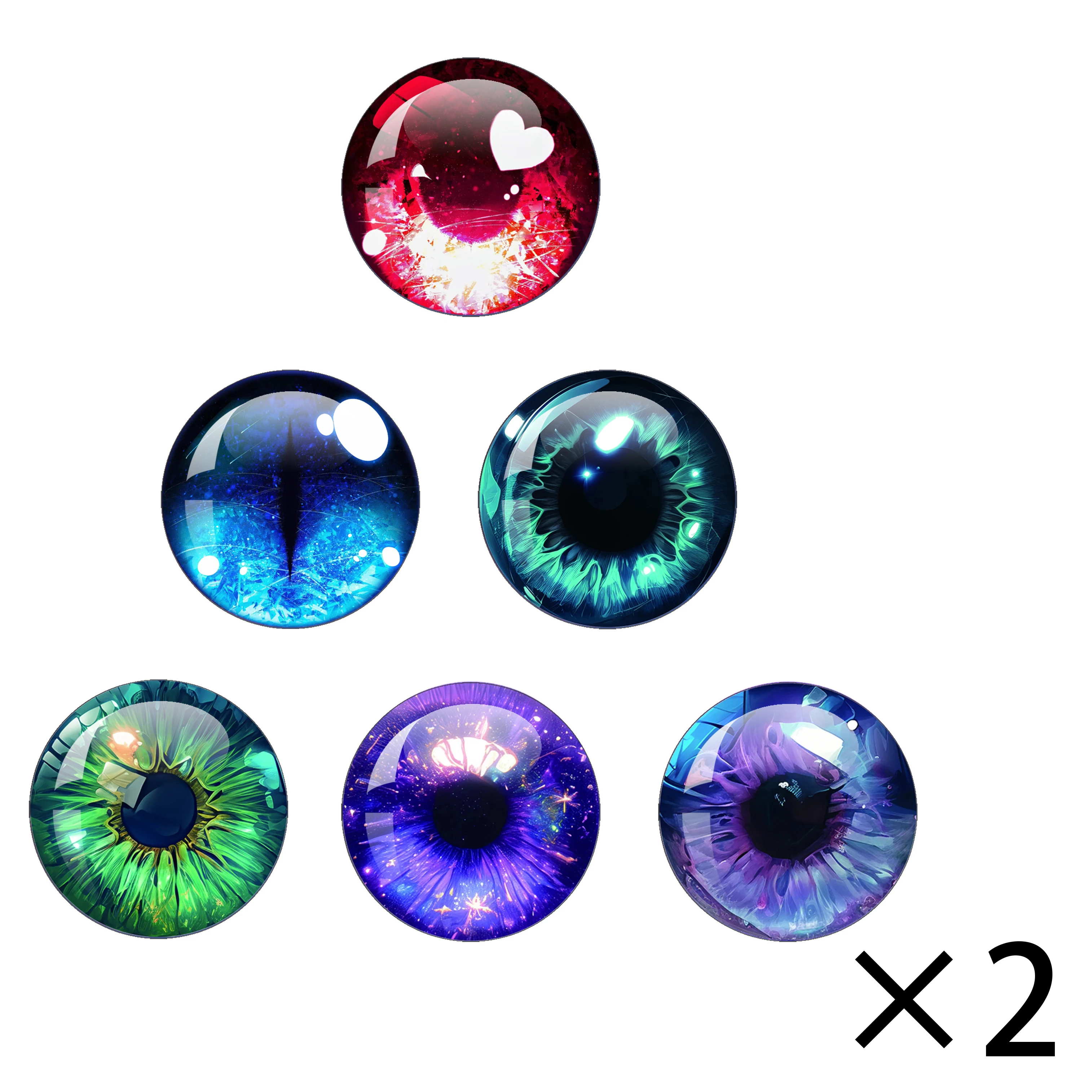 Blythe Doll szklane oczy Cabochon10MM-40MM okrągła kopuła oko smok oko kota zabawki DIY biżuteria akcesoria MIX oko ucznia Cameo