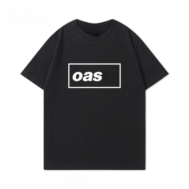 

Oasis Oasis Band T-shirt Imprimé À Manches Courtes Pour Ladies Pajamas Et Femmes 100 % Coton Rétro Rock Bas Ample Décontracté