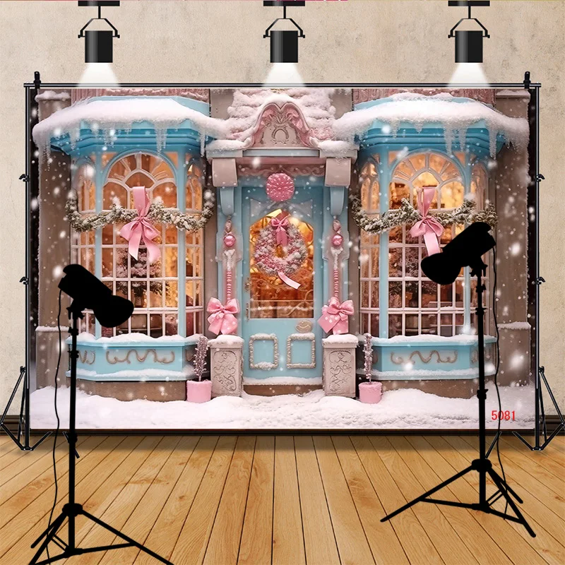 Merry Christmas Day Gift Photography Backdrops Props Indoor Decoration Winter Wonderful Xmas Eve New Year Background RD-08