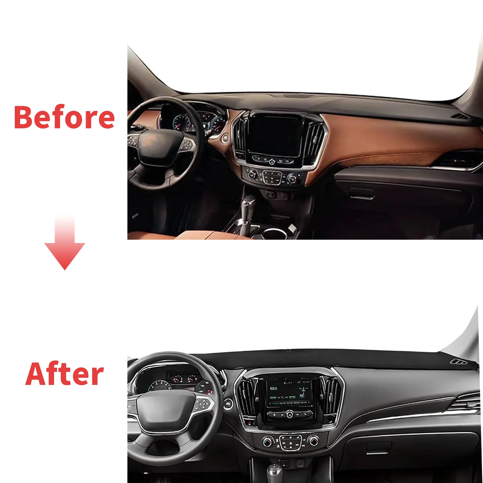 

for Chevrolet Traverse MK2 2024-2018 High Quality Dashboard Cover Mat Sunshade Anti‑UV Protector Dash Pad Accessories