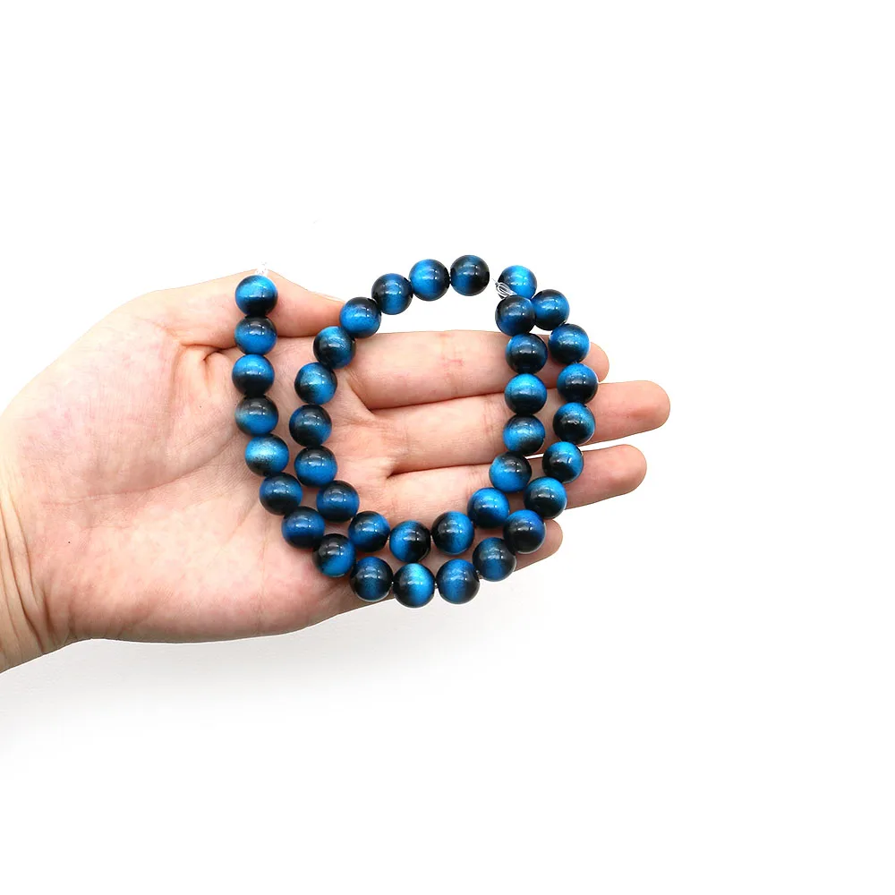 

Imitation Tiger Eye Stone Beads 8-16mm Multi-size Polished Straight-hole Round Beads DIY Creative Necklace Bracelet Materials