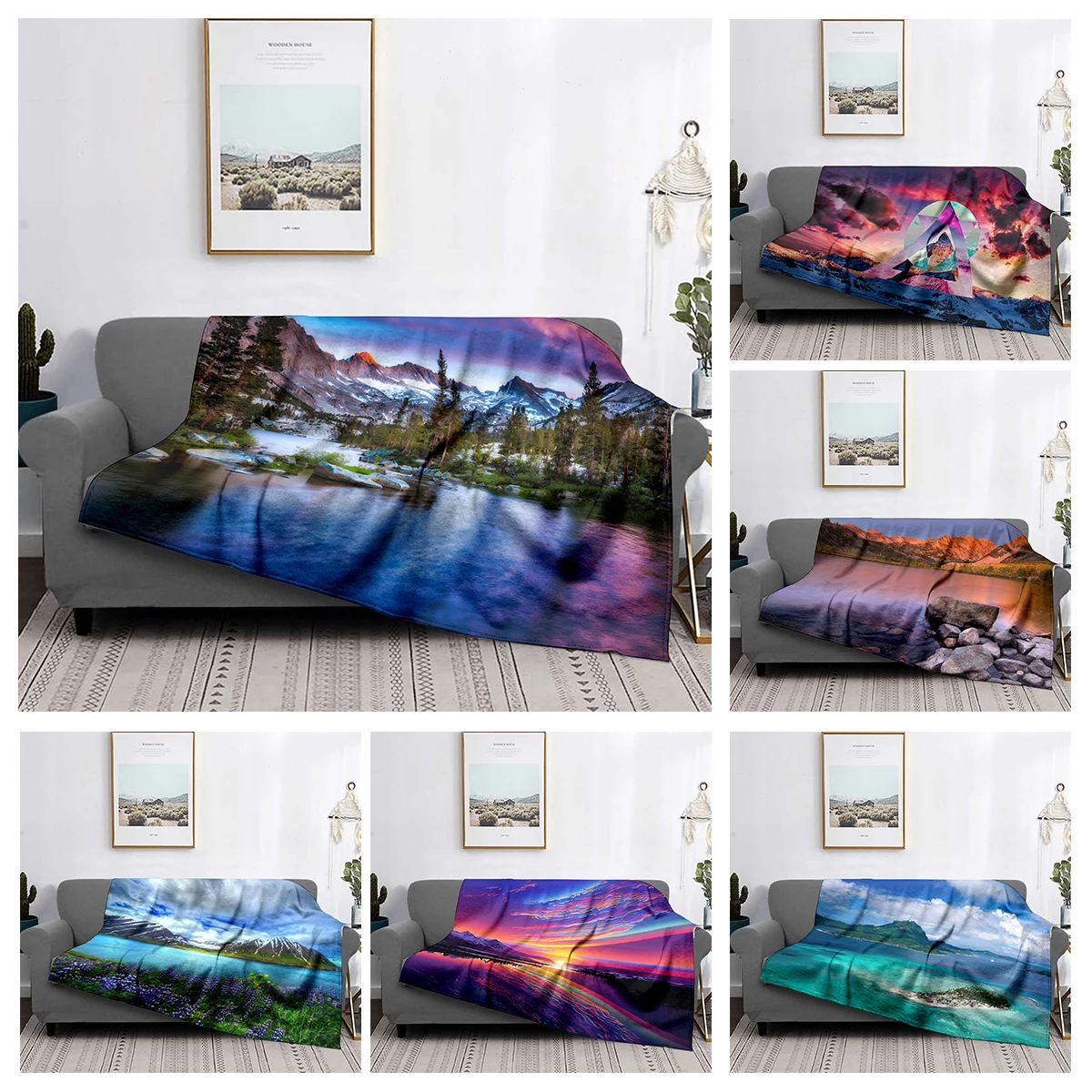 Home decoration plush Sofa blanket Colorful Animal  Bedspread on the bed anime fluffy soft blankets thick blanket for winte