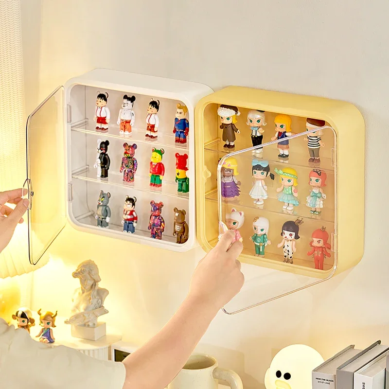 1PC Clear Acrylic Blind Box Display Case Figures Stand Dust Display Proof Doll Toy Wall Mounted Storage Box For Figures Showcase