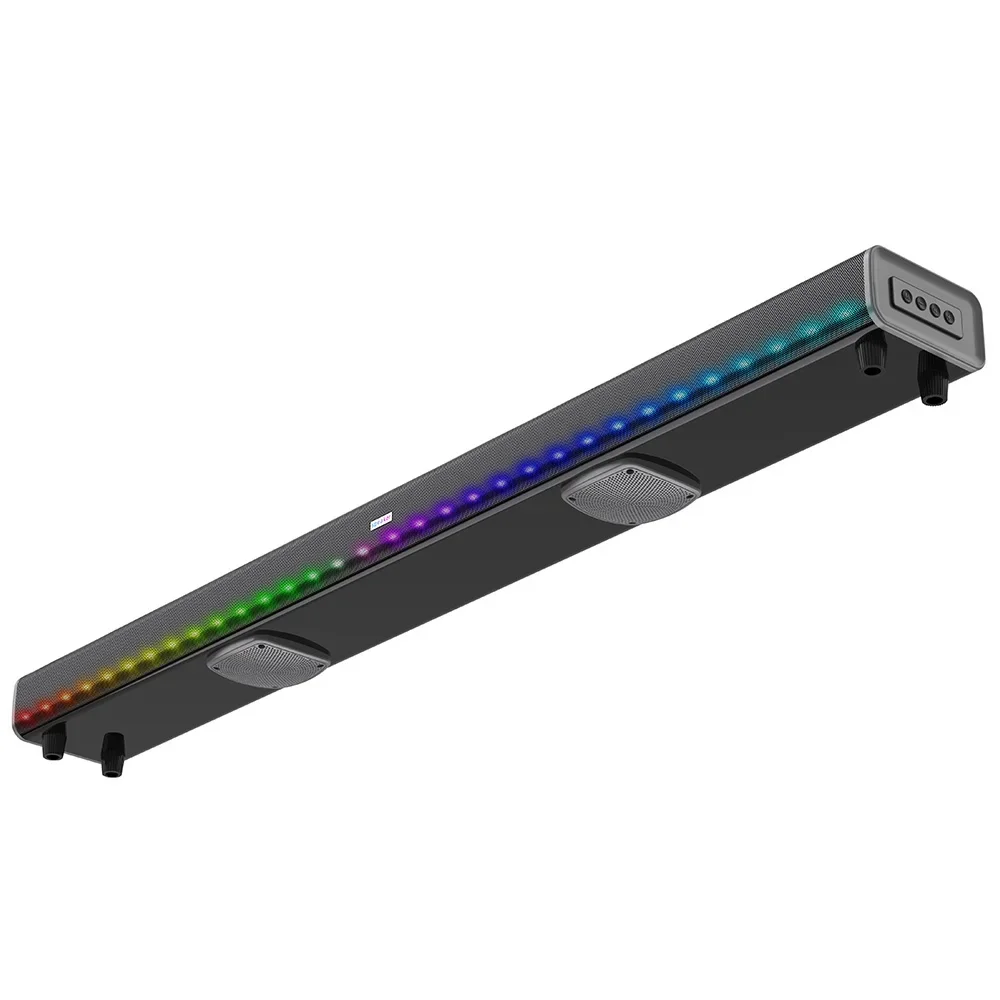 Imagem -05 - Parede Echo Estéreo Bluetooth sem Fio com Luzes Rgb Alto-falante Hi-fi Soundbar tv Suporte Coaxial Aux Home Theater 10 Unidades de Som