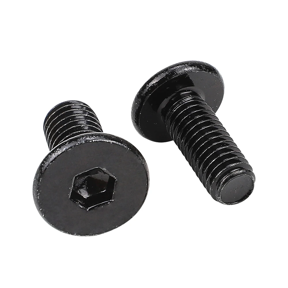 Hexagon Socket Ultra Thin Flat Head Screws Black 304 Stainless Steel M2 M2.5 M3-M12 Allen Flat Wafer Head Bolt Screws for Laptop