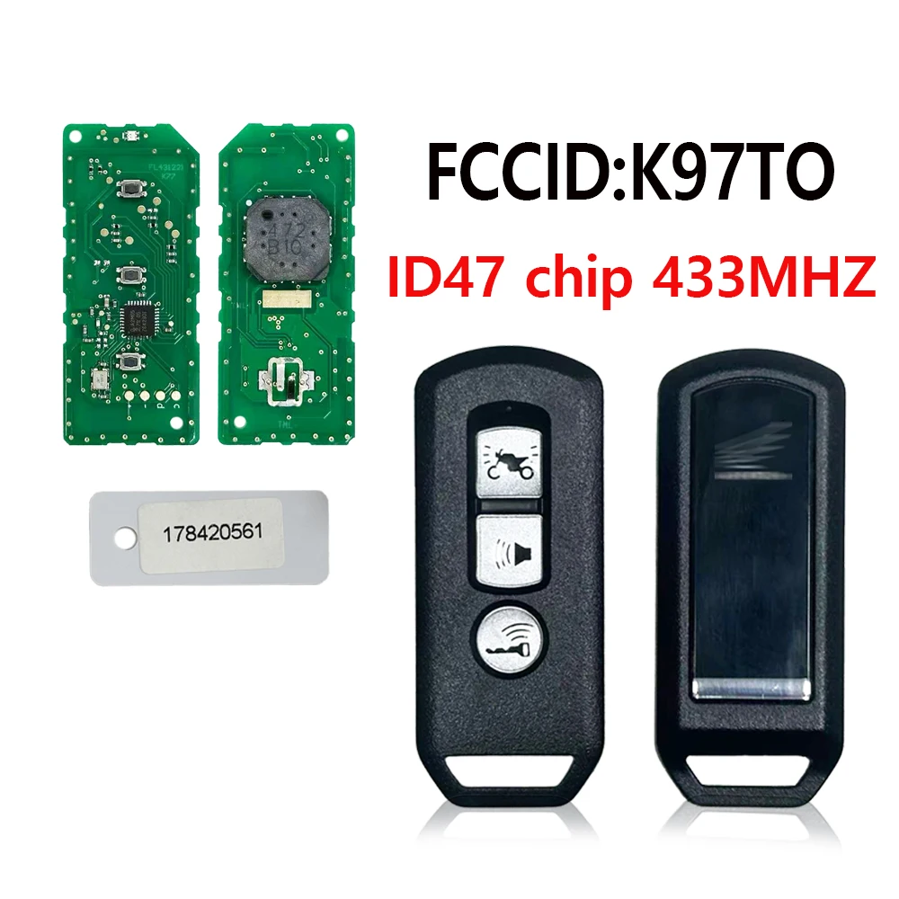 

Motorcycle key remote For Honda K01 K77 K96 K97 K35V3 SH125 150 300 PCX150 X-ADV Forza 300 Motorcycle Remote Control Key
