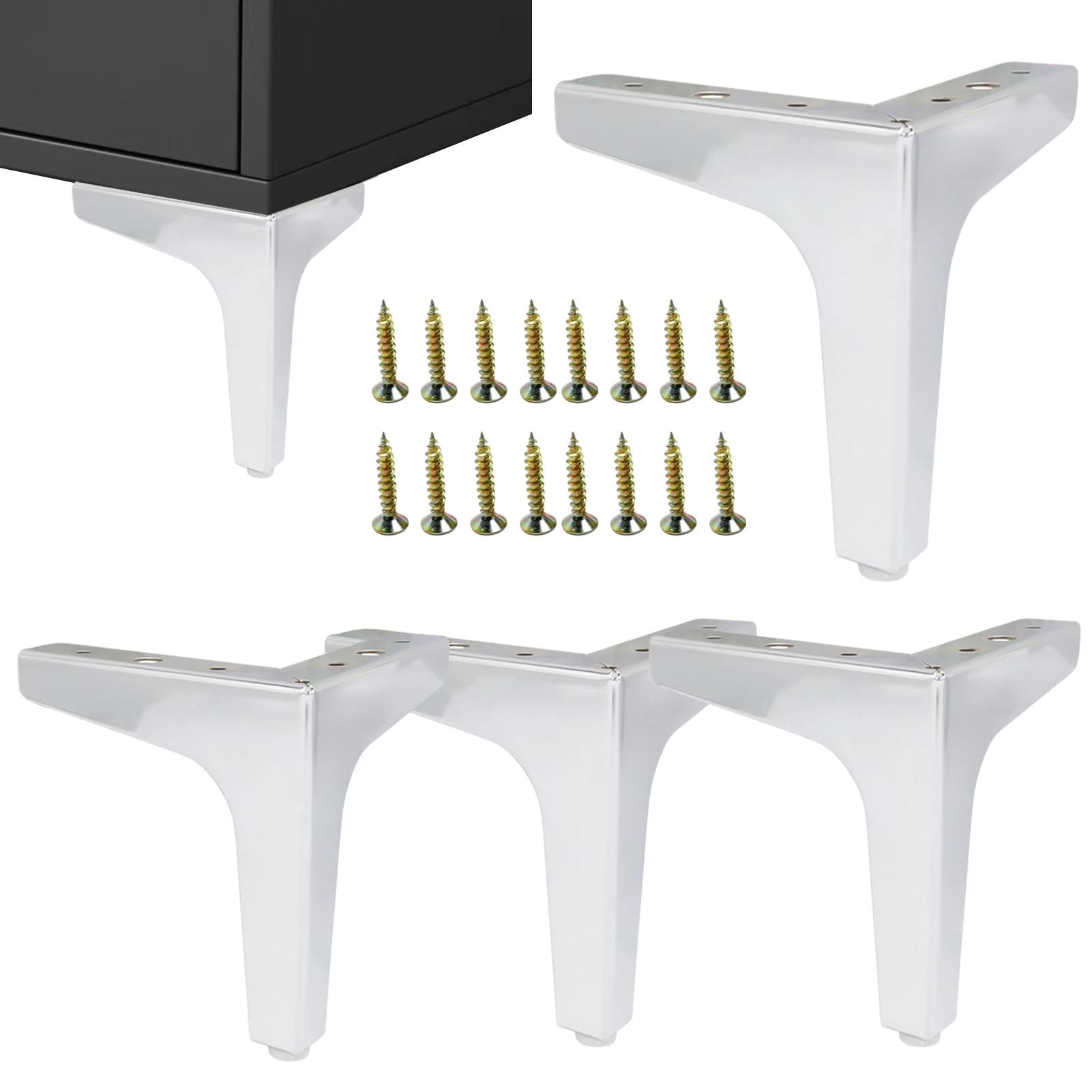 

4pcs Universal Cabinet Cupboard Heavy Duty Sofa Couch With Screws Furniture Leg Easy Install Living Room T Shape DIY Replacement