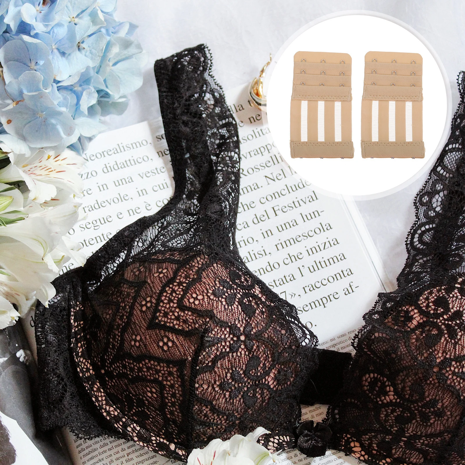 Hebillas de extensión de sujetador, extensores de sujetador ajustables elásticos Premium, accesorios de ropa interior cómodos, múltiples ganchos para pechos, 10 Uds.