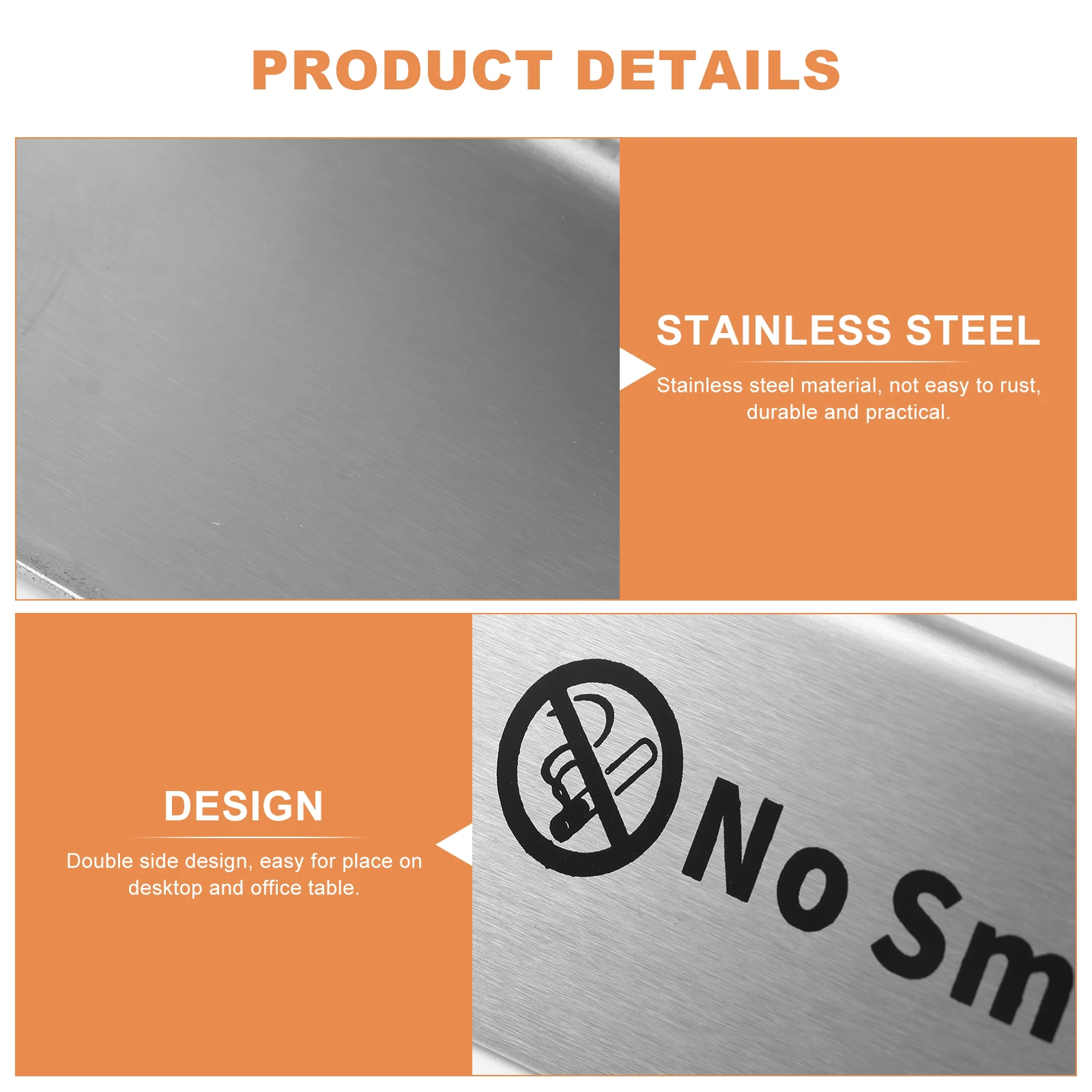 

Steel Double Rustproof Table Double Side No Smoking Sign Desktop Stainless Steel No Smoking Sign Traffic Safety Signs