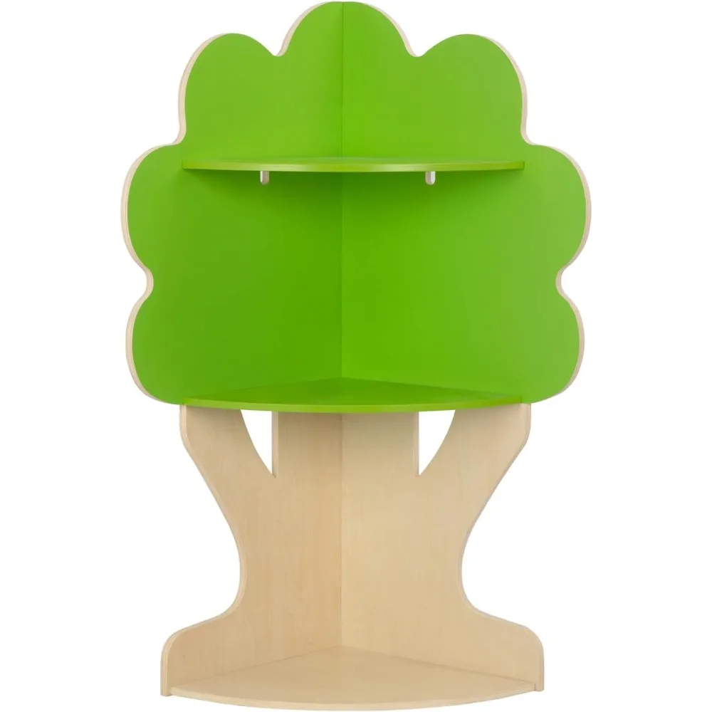 Tree Bookshelf for Kids Reading Nook, Corner Bookcase Toy Storage for Playroom, Classroom, Playroom, Nursery