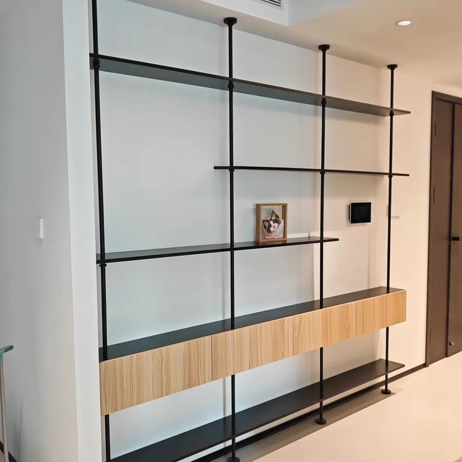 Floor-to-ceiling storage rack, minimalist storage rack, living room, office, dining room partition, floor-standing irregular sto