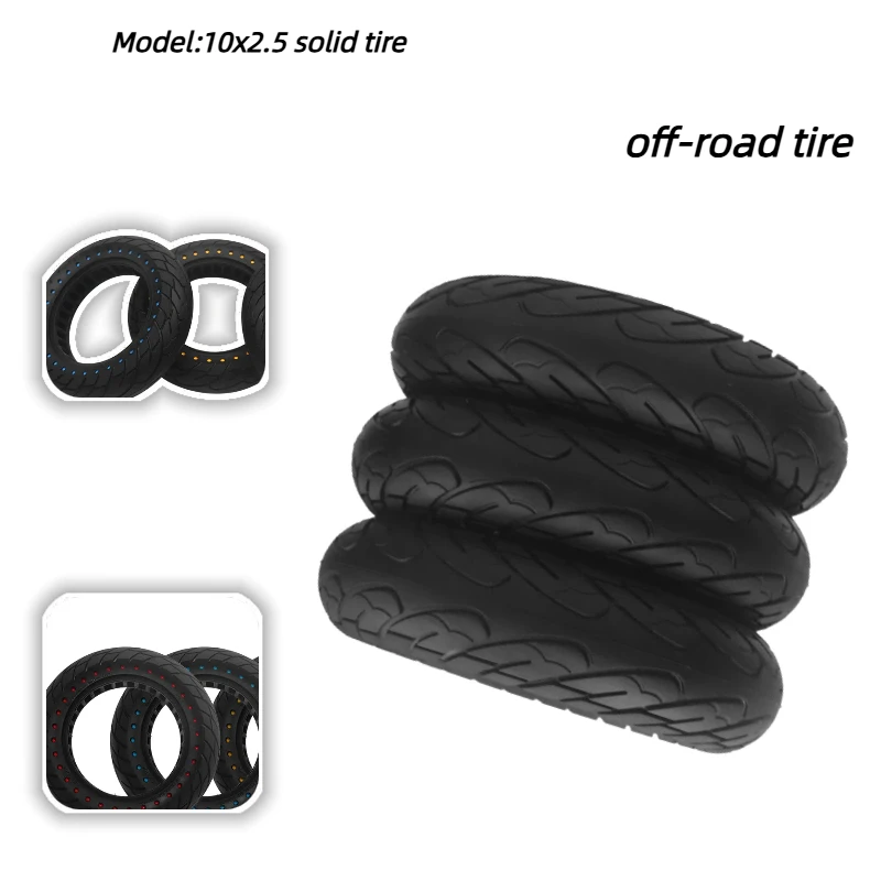 

Electric scooter 10 inch 10x2.5 tire puncture resistant rubber solid tire 10 * 2.50 honeycomb tire wheel replacement parts