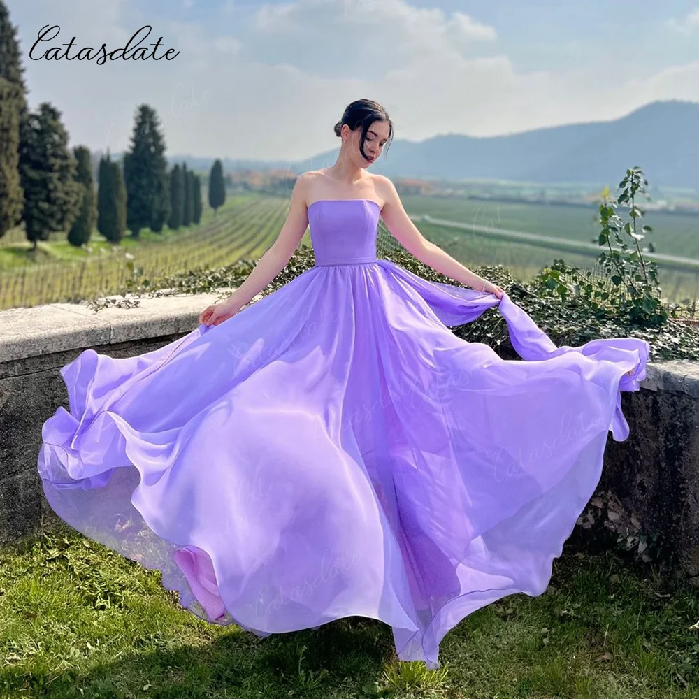 Catasdate Abito da sera in chiffon per donna Elegante abito da ospite per matrimonio Abiti da cerimonia formale Abiti da festa