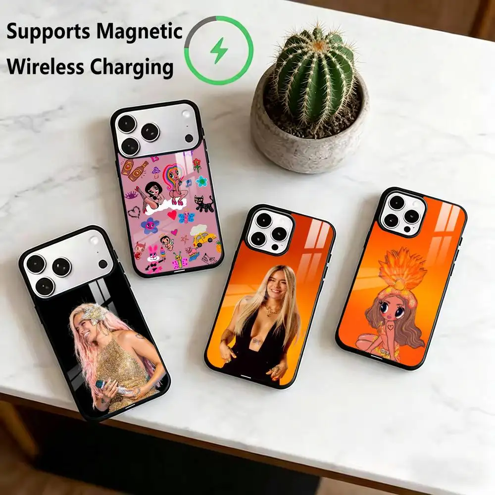 S-Singer K-Karol G  Phone Case For iPhone18 17,16,15,14,13,12,11 Plus,Pro Supports Magnetic Wireless Charging Gift