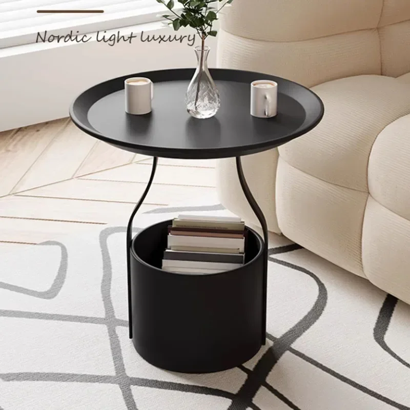 

Black Unique Coffee Tables Round Aesthetic Nordic Space Saving Side Table Minimalist Modern Mesa De Centro De Sala Furniture